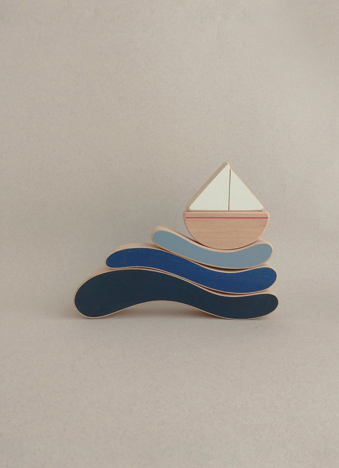 Boat and waves stacking toy – The Wandering Workshop